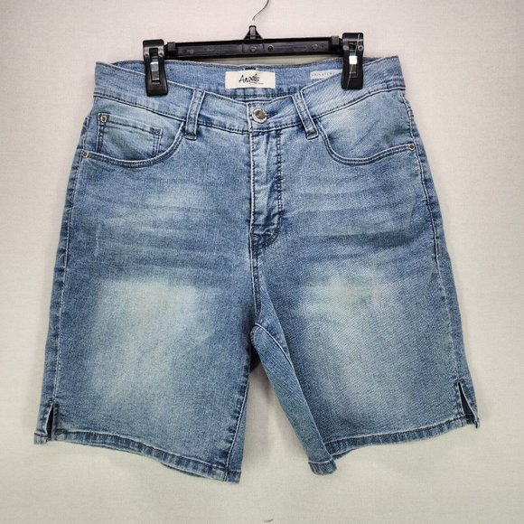 Angels Pants - Angels Jean Shorts Adult 8 Blue Denim Signature Midi Women's